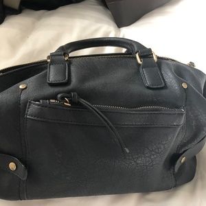 Black Mode Luxe PVC Satchel - Great Lining